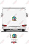 Camper Trailer Sticker Wrapping for Camper Trailer Standing on the Coast