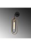 Black Metal Sconce with Tufts E27 Compatible 14X17X45 cm Living Room Wall Lamp - 4