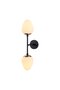 Black Sconce Wall Lamp with Tufts E14 Compatible 23X12X56 cm Bedroom and Living Room Lighting