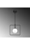 Modern Glass Single Sconce with Tufted Black Bedroom and Living Room Lighting - 5