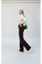 Women's Brown Stretch Fabric Super High Waist Loose Bitter Brown Leg Denim Palazzo Pants - 2