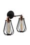Stylish Tufted Black Metal Sconce E27 Wall Lamp 15X20X32 cm Living Room Lighting - 4