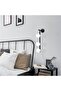 Stylish Glass 3-Piece Sconce with Fuzzy Black E27 Compatible - 3