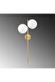 Fazli 10410 Shiny Gold Metal Sconce Wall Lamp E14 Compatible 32X27X72 cm Living Room Lighting - 4