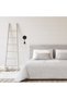 Black Metal Sconce with Tufts E27 Wall Lamp 6X12X27 cm Bedroom and Living Room Lighting - 3