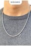 Non-Tarnish Stainless Steel Silver Color Twist Necklace Unisex - 3
