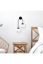 Jewel Stylish Metal Body Sconce with Fur in Black for Reading and Relaxing - 2