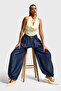 Women's Indigo 7S6-50 Super Ballon Fit Loose Cut Leg Detailed Design Denim Jean - 5