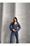 Corded Fabric Button Cardigan Flared Pants Knitwear Set - 5