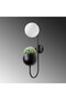 Pot Stylish Glass Single Sconce with Decorative Black E14 Compatible - 5