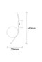 Stylish Glass Single Sconce with Furred Black E27 Compatible Bedroom and Living Room Lighting - 5