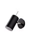 Black Metal Sconce with Tufts E27 Wall Lamp 9X22X23 cm Living Room Lighting
