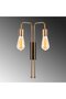 Rustic 2-Piece Sconce with Furred Black Metal Body for Living Room and Bedroom Lighting - 3