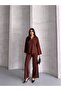 Polo Yaka Corded Fabric Bottom-Top Knitwear Set - 2