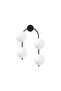 Modern Glass 4-Piece Sconce with Fuzz Black Living Room Lighting E14 Compatible