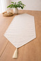Tassel Detail Genuine Premium Linen Runner 40×110