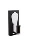 Black Metal Sconce with Fuzz E27 Compatible 9X10X21 cm Living Room Wall Lighting - 4