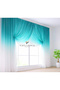 Green Petrol Color Changing Double-Breasted Model 3 Layer Pleated Tulle Curtain - 2
