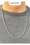 Stainless Steel Necklace Silver Color Non-Tarnish Unisex - 4