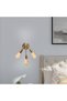 Shiny Gold Metal Sconce Wall Lamp E27 22X12X28 cm Living Room Lighting - 2