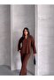 Polo Yaka Corded Fabric Bottom-Top Knitwear Set - 3
