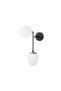 Stylish Metal Body Sconce with Fuzzy Black Finish, E14 Compatible for Living Room and Entrance