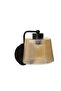 Black Sconce Wall Lamp with Tufts E27 Compatible 18X20X19 cm Living Room Lighting