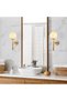 King 11458 Shiny Gold Metal Sconce Wall Lamp E14 Compatible 15X20X40 cm Bedroom and Living Room