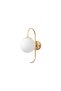 Shiny Gold Metal Sconce Wall Lamp E14 15X27X36 cm Bedroom and Living Room Lighting