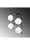 Modern Glass 4-Piece Sconce with Fuzz Black Living Room Lighting E14 Compatible - 5