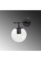 Roe 10710 Black Sconce Wall Lamp with Fur E14 Compatible 15X24X24 cm Living Room Lighting - 4