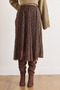 Women's Plaid Brown Lined Block Patterned Bell Tulle Skirt Etk-19000382 - 4