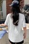 Women's Printed Oversize Crew Neck T-Shirt - 5