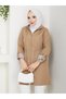 Trench Coat with Inner Detail Stripes K Hooded Elastic Waist Mde905010 - 7