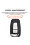 Hyundai, Kia Compatible Ix35, I30, Tucson, Elentra, Rio, Sportage, Sorento Leather Look Tpu Key Case Cover (Silver) - 2