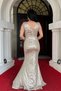 Sequin Fabric Shoulder Tassel Beaded Mermaid Dress - GOLD - 5