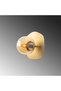 Shiny Gold Glass Sconce Wall Lamp E14 Compatible 25X25X20 cm Bedroom and Living Room - 4