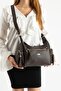 Women's Quality Leather Shoulder and Shoulder Bag with Two Side Pockets and 8 Compartments 735