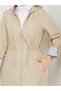 Trench Coat with Inner Detail Stripes K Hooded Elastic Waist Mde905010 - 8