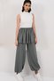 Khaki Elastic Waist Design Trousers with Detachable Skirt Alc-X14914 - 3