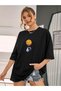 Oversize Women's Astonaut Printed Tshirt - 2