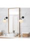 Black Metal Sconce Wall Lamp with Fuzz E14 15X25X27 cm Bedroom and Living Room Lighting - 3
