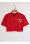 Women's Heart Printed Crop T-Shirt Eyaxd Sportwear Company