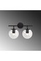 Black Metal Sconce Wall Lamp with Tufts E14 36X16X24 cm Bedroom and Living Room - 5