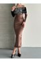 Women's Madonna Collar Sequin Detail Stylish Evening Dress - 2
