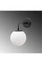 Black Metal Sconce Wall Lamp with Fuzz E14 15X25X27 cm Bedroom and Living Room Lighting - 4