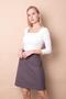 High Waist Lightweight Stretch Fabric Fabric Knee Length Bell Skirt-Plum Houndstooth - 2