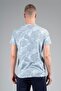 Regular Men's Crew Neck Blue Melange T-Shirt - 2