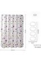 Shower Curtain, 180x180cm, Waterproof, Washable, 12 Hook Rings, 70% EVA, 30% PE (Pastoral F - 3