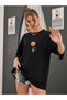 Oversize Women's Astonaut Printed Tshirt - 3